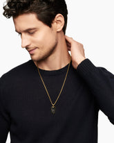 Streamline® Tag in 18K Yellow Gold with Forged Carbon, 27mm